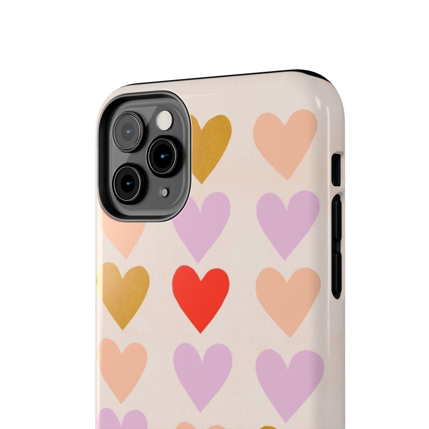 Cutesy Hearts Tough iPhone Cases