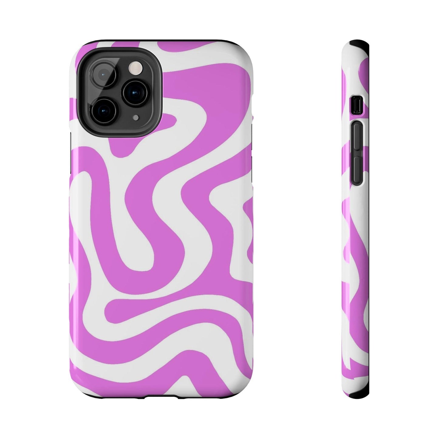 Lilac Swirl Fusion Tough iPhone Cases