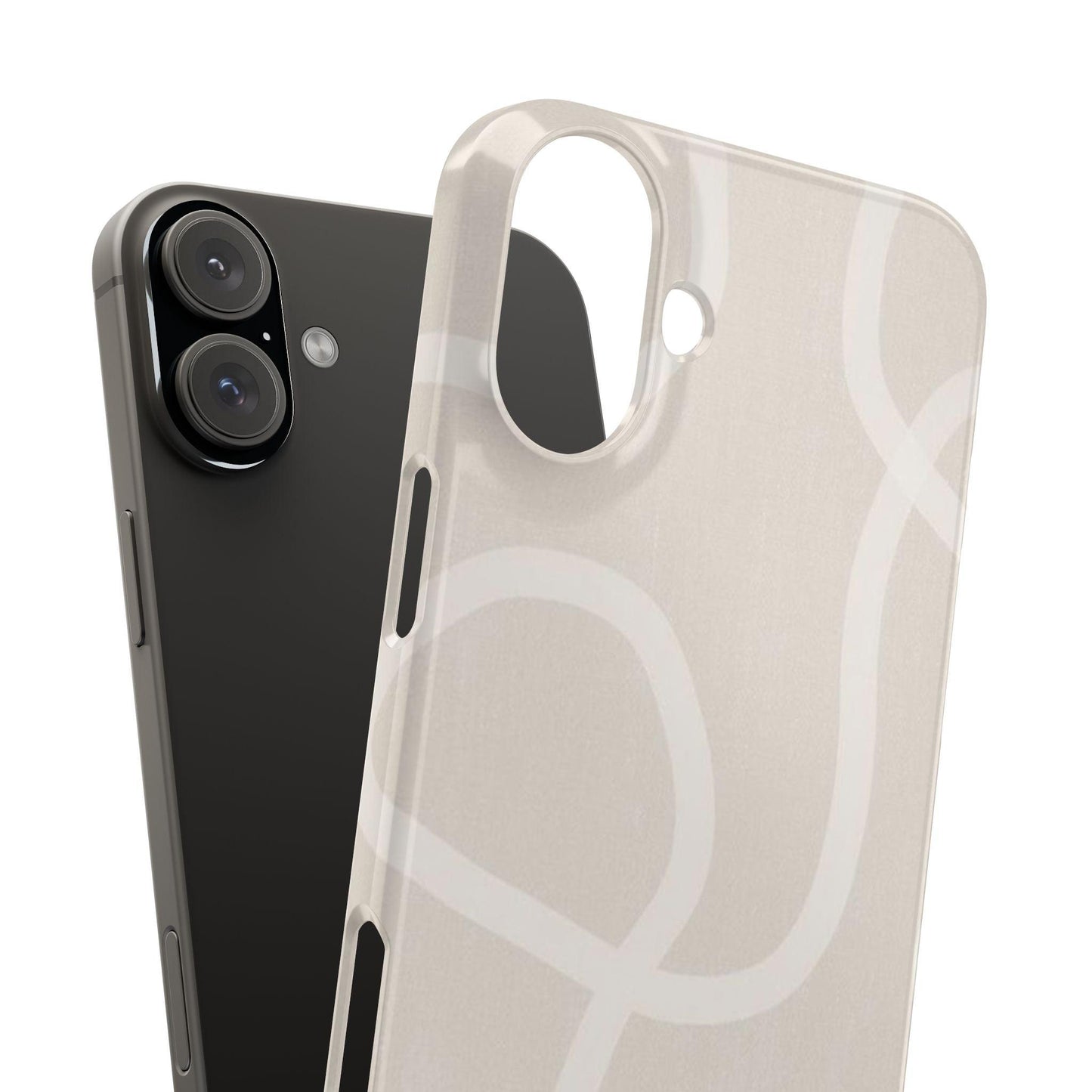 Luxe Minimalist Swirl - Cream Edition Slim iPhone Cases