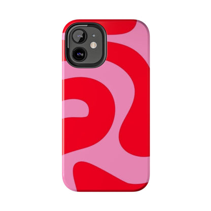 Pop Pink Swirls Tough iPhone Cases