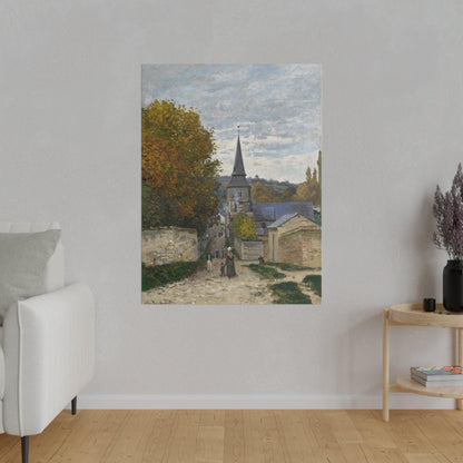 Claude Monet's Street in Sainte-Adresse (1867) famous painting - Matte Canvas, Stretched, 0.75"