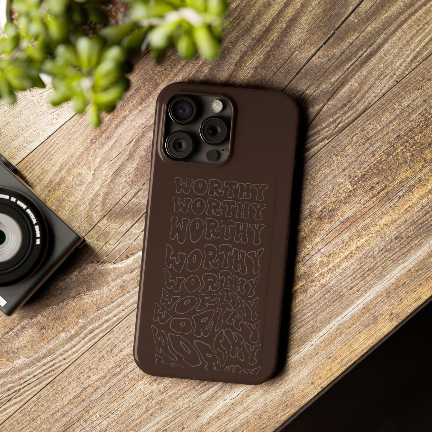 Worthy Brown Slim iPhone Cases