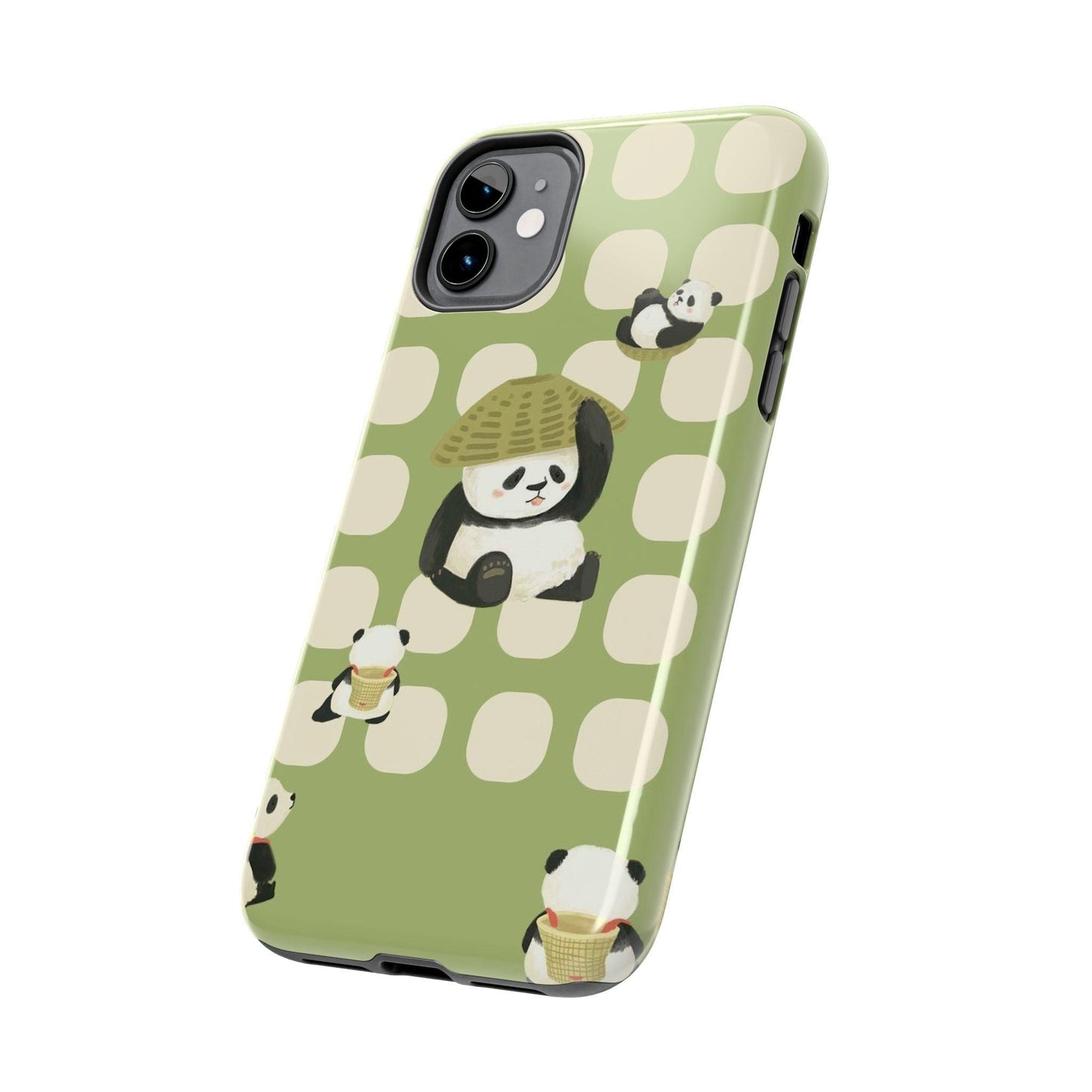 Bamboo Basket Pandas iPhone Cases