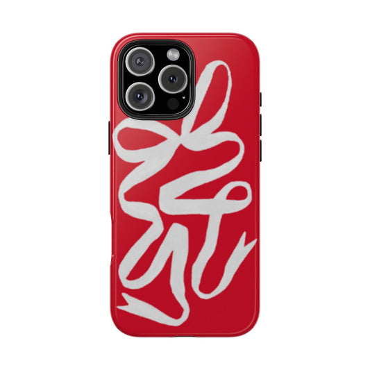 Bow Ribbon Red iPhone Cases