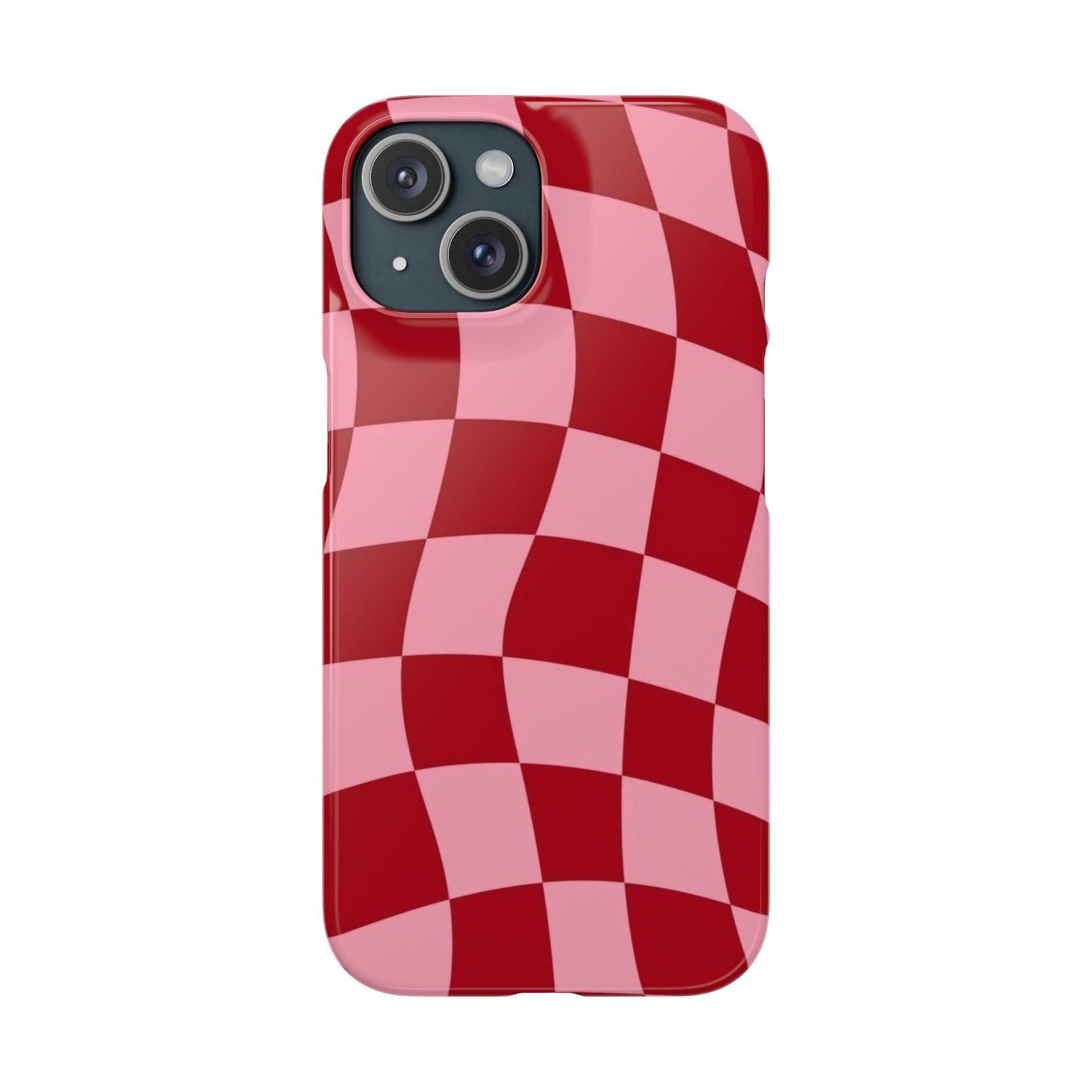 Twist & Check Red Snap iPhone Cases