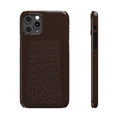 Worthy Brown Slim iPhone Cases