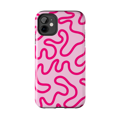 Pink Paradise Swirls Tough iPhone Cases