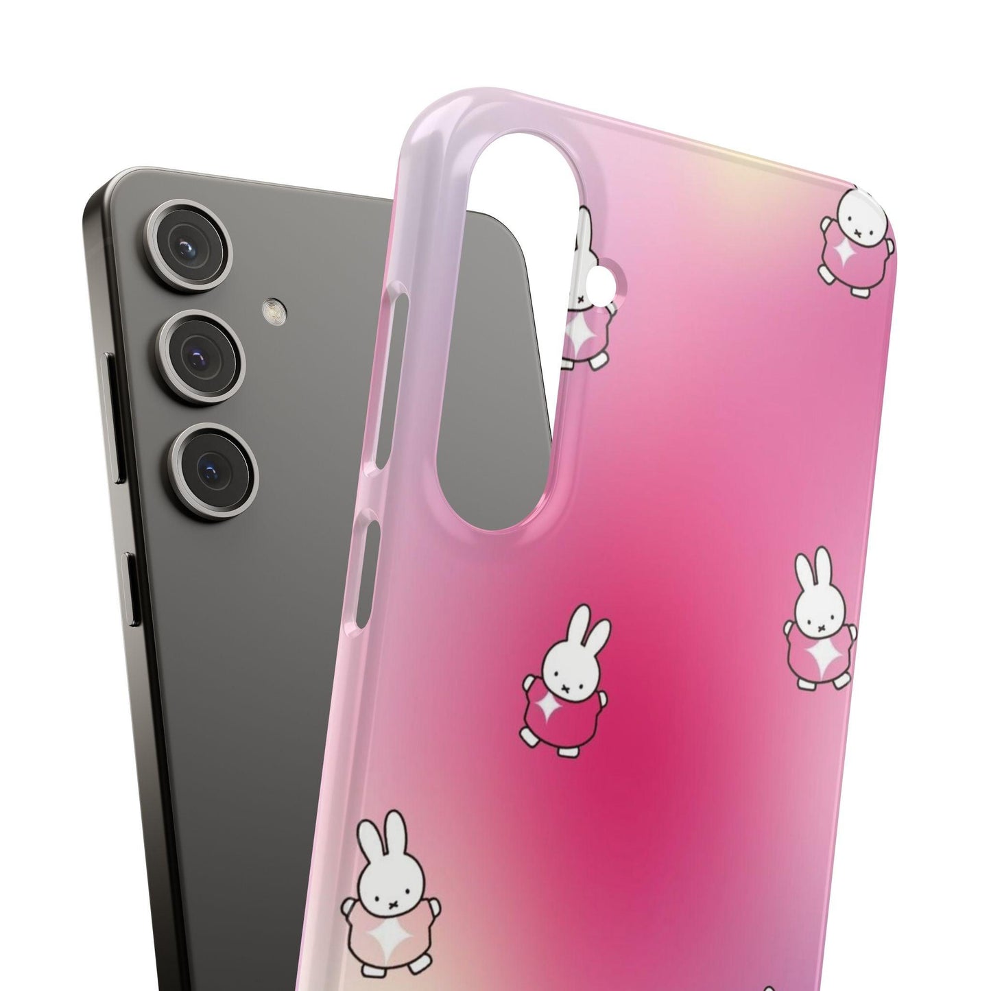 The Bunny Aura Pink Snap Cases