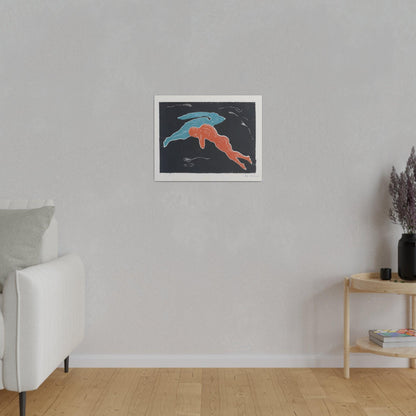 Encounter in Space 1899 by Edvard Munch on a Matte Canvas Stretched 0.75