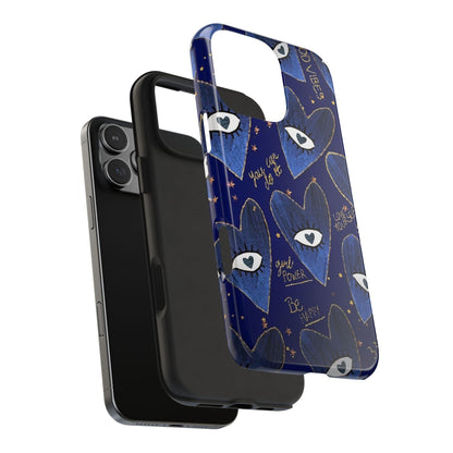 Lucky Midnight Blue Eyes Tough iPhone Cases