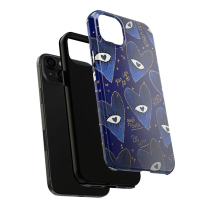 Lucky Midnight Blue Eyes Tough iPhone Cases