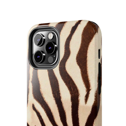 Taupe Twilights Stripe Tough iPhone Cases