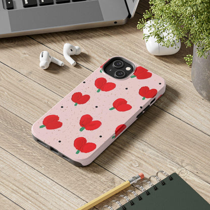 Floral Heart Aesthetic Tough iPhone Cases