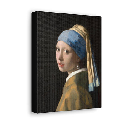 Girl with a Pearl Earring 1665 by Johannes Vermeer painting on a Canvas Gallery Wraps