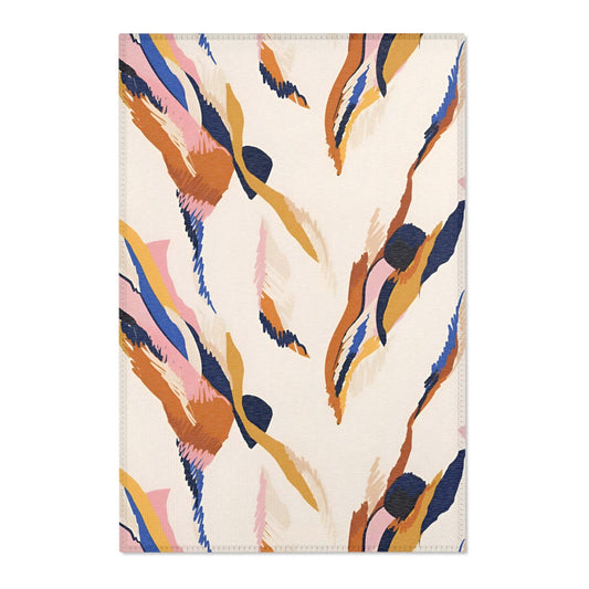 Vibrant Sunset Brushstroke Abstract Area Rug - Area Rugs in 3 sizes