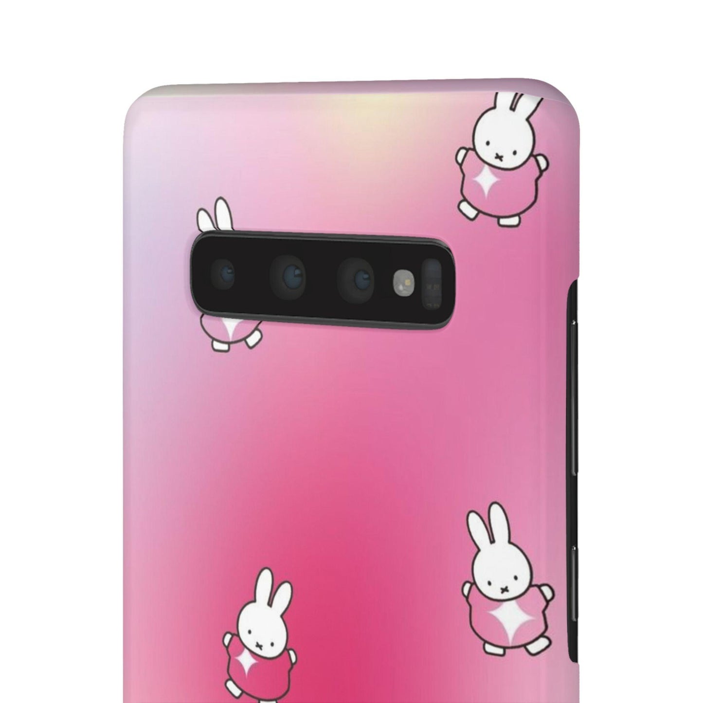 The Bunny Aura Pink Snap Cases