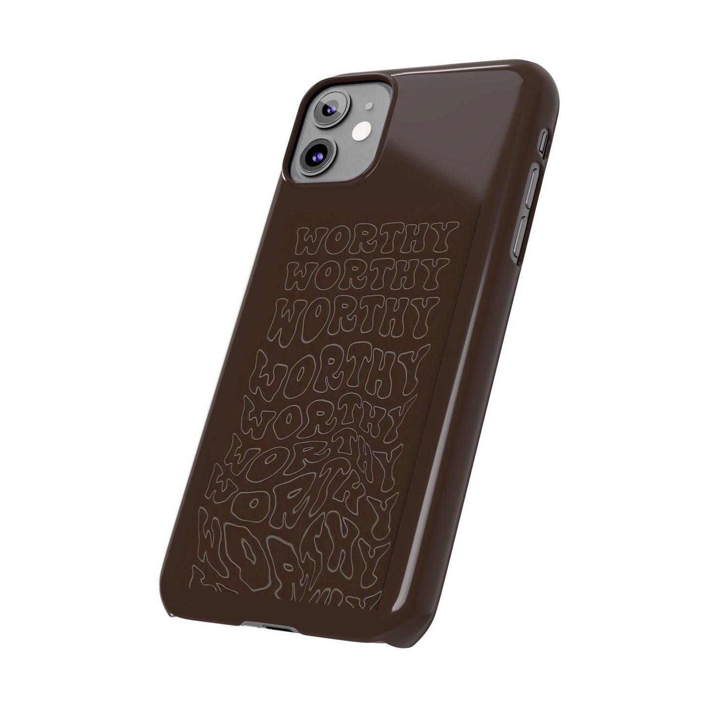 Worthy Brown Slim iPhone Cases