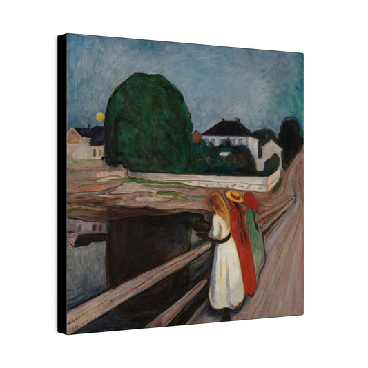 Edvard Munch's The Girls on the Bridge 1901  Matte Canvas Stretched 0.75