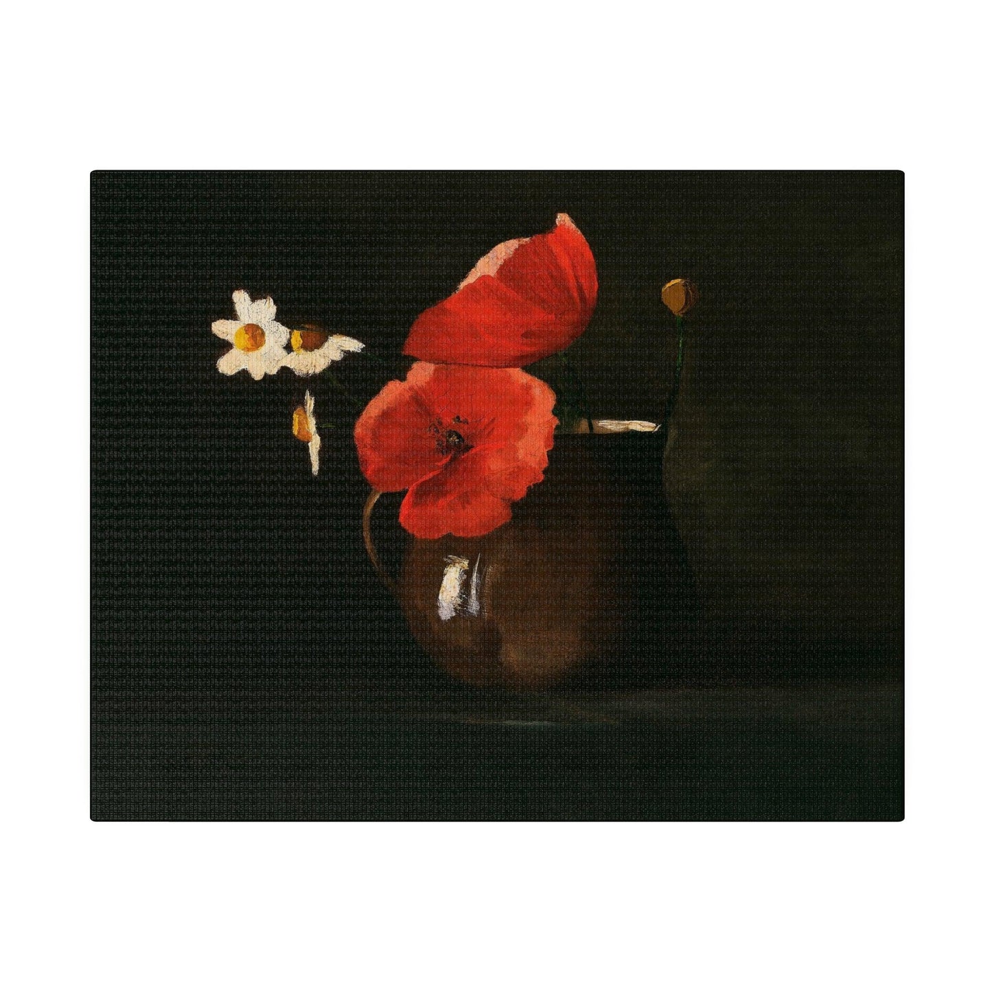 Poppies and Daisies (1867) by Odilon Redon - Matte Canvas, Stretched, 0.75"