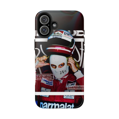 Racing-Inspired Tough Phone Case with Graffiti Design