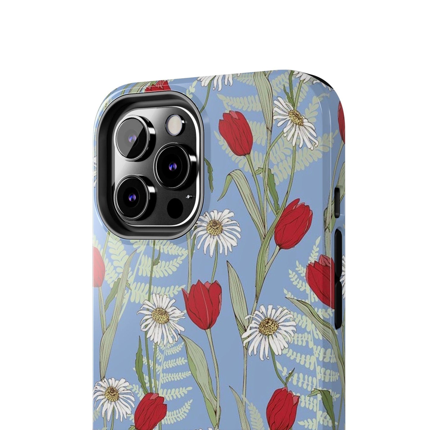 Blooms on Blue Tough iPhone Cases