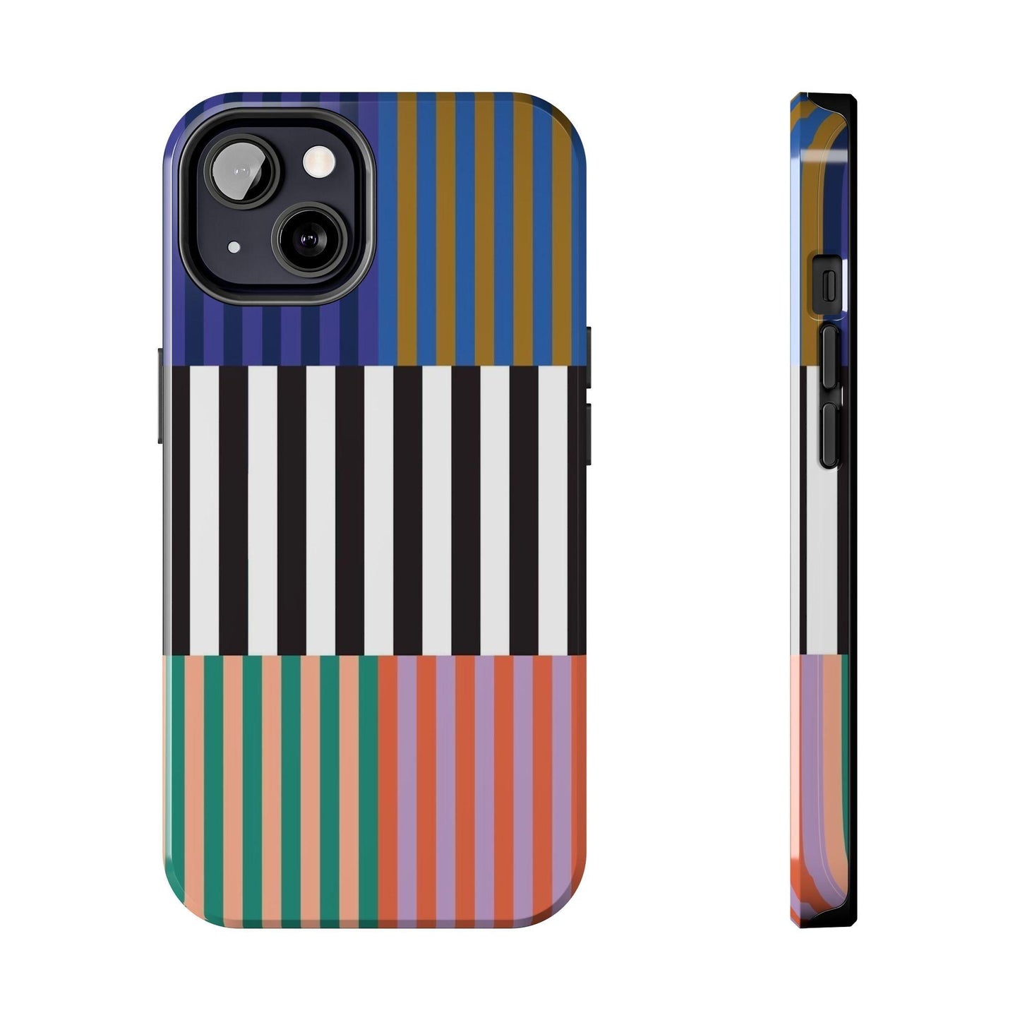 Striped Colorblock Symphony Tough iPhone Cases