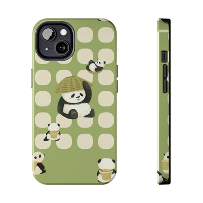 Bamboo Basket Pandas iPhone Cases