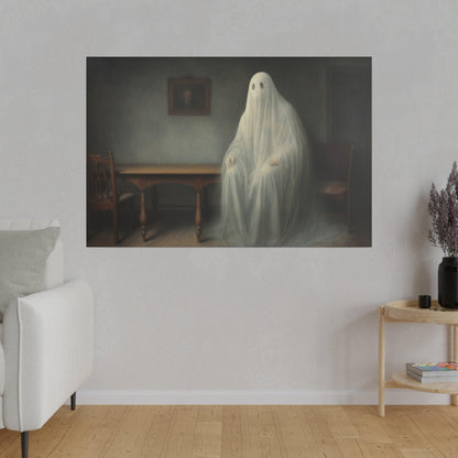 Ghost in the living room painting art furniture - Matte Canvas, Stretched, 0.75"