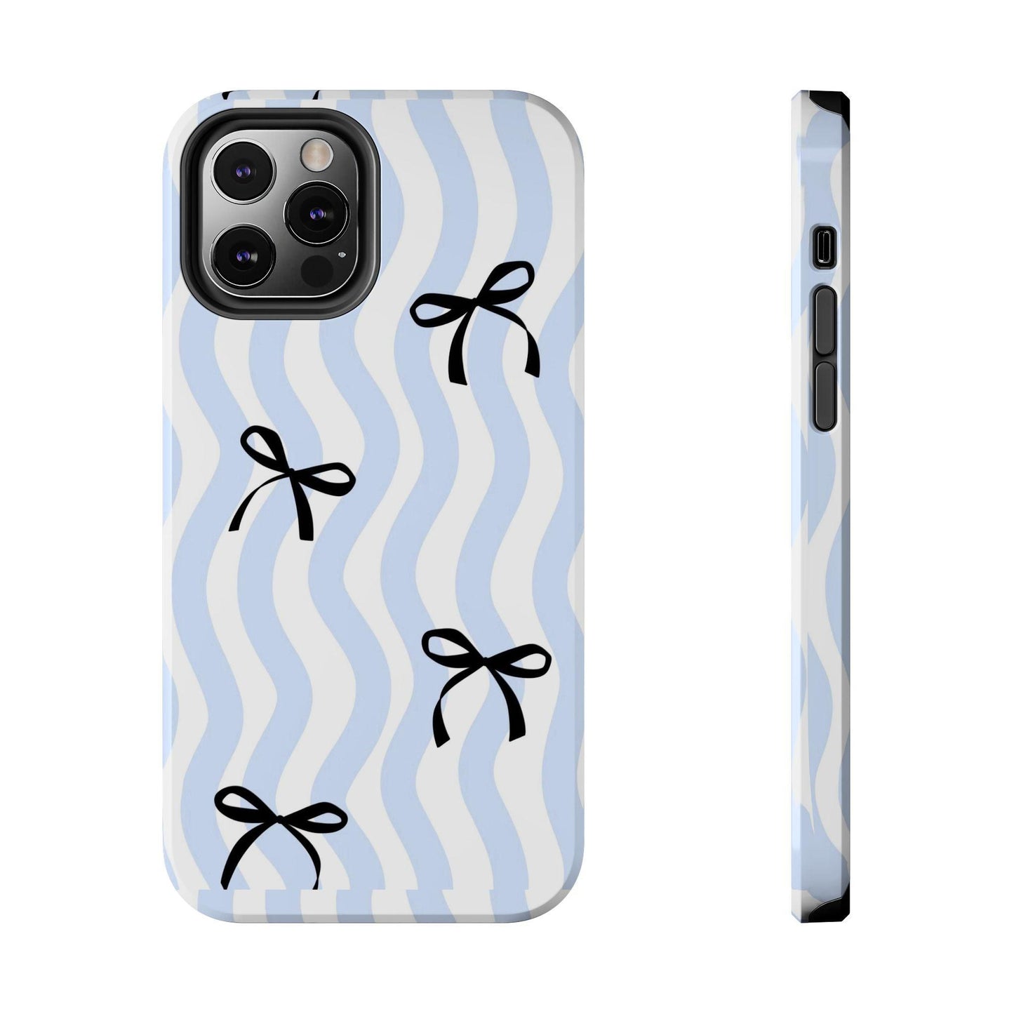 Bowtiful Blue Wavy Bliss Tough iPhone Cases