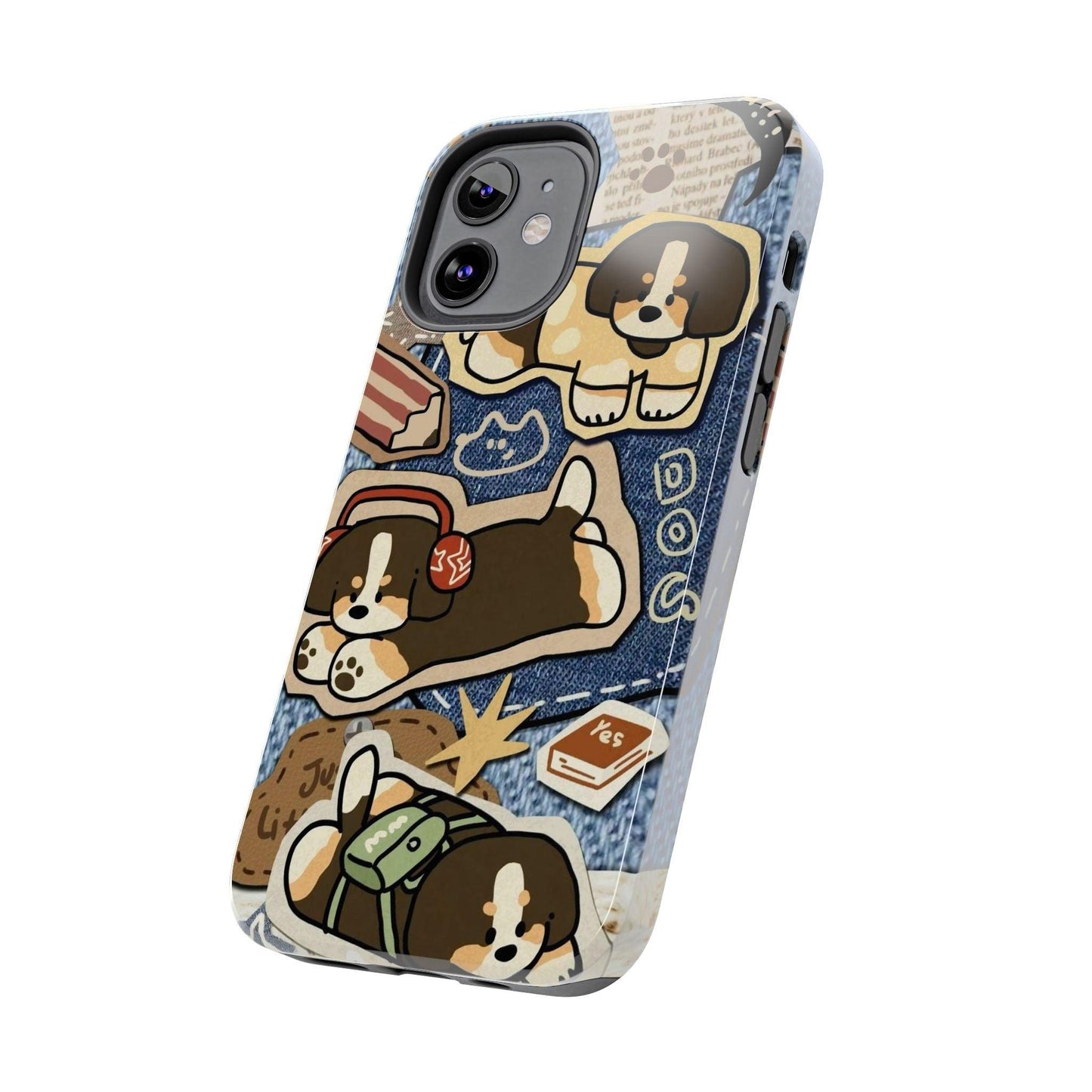 Puppy Pals Denim Vibes Tough iPhone Cases