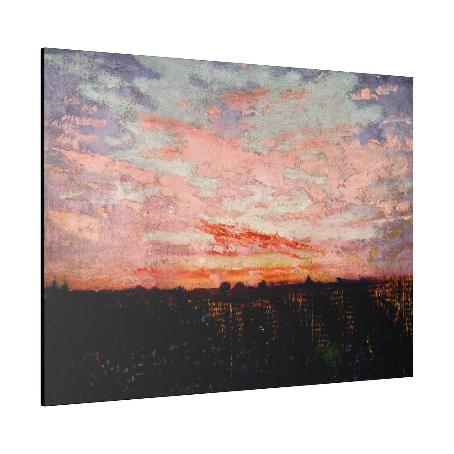 Sunrise or Sunset circa 1905 to 1909 painting by Abbott Handerson Thayer on a  Matte Canvas Stretched 0.75