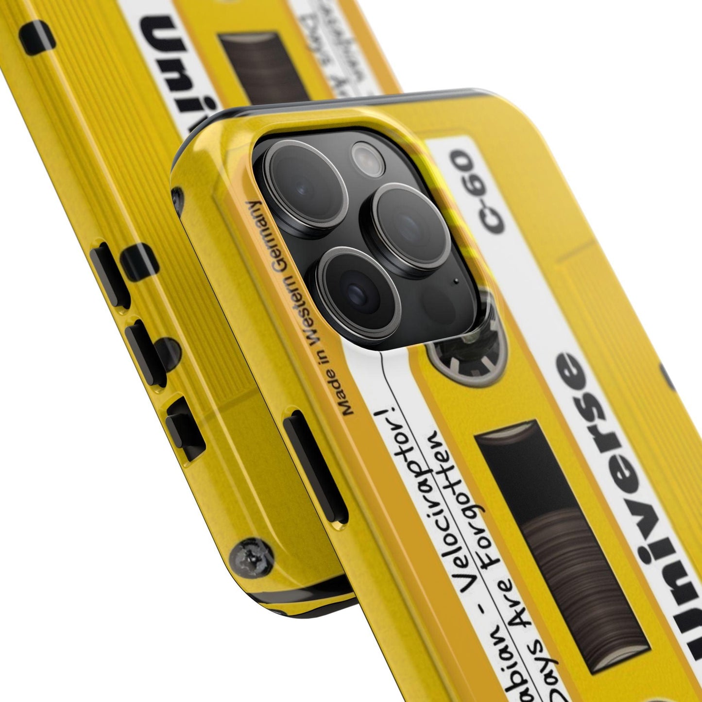 Retro Yellow Cassette Tape iPhone Cases