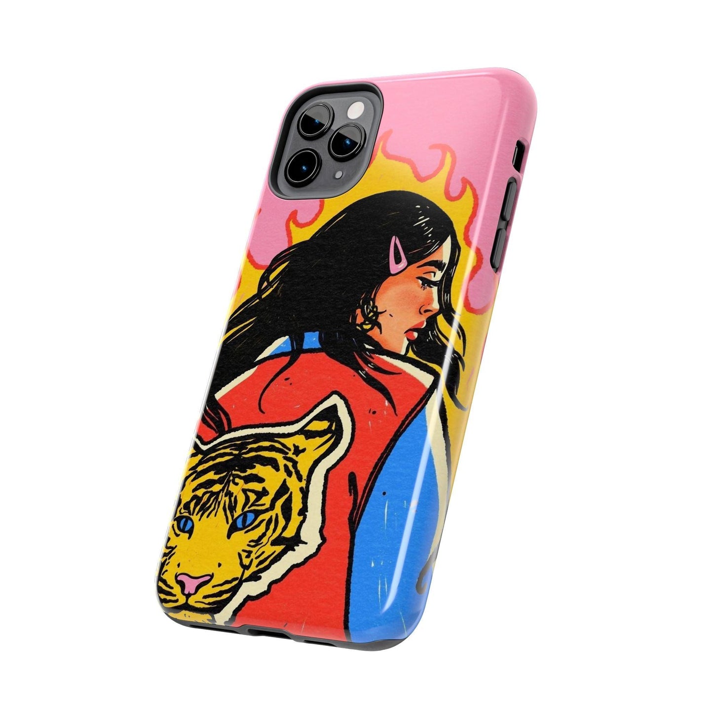 Fierce Femme Flames Tough iPhone Cases