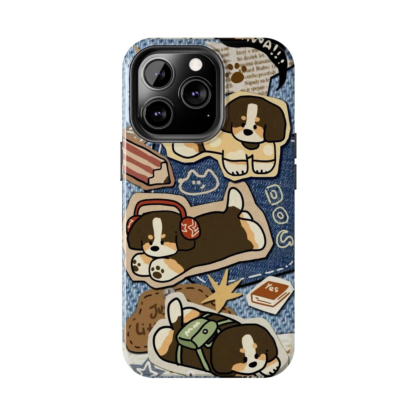 Puppy Pals Denim Vibes Tough iPhone Cases