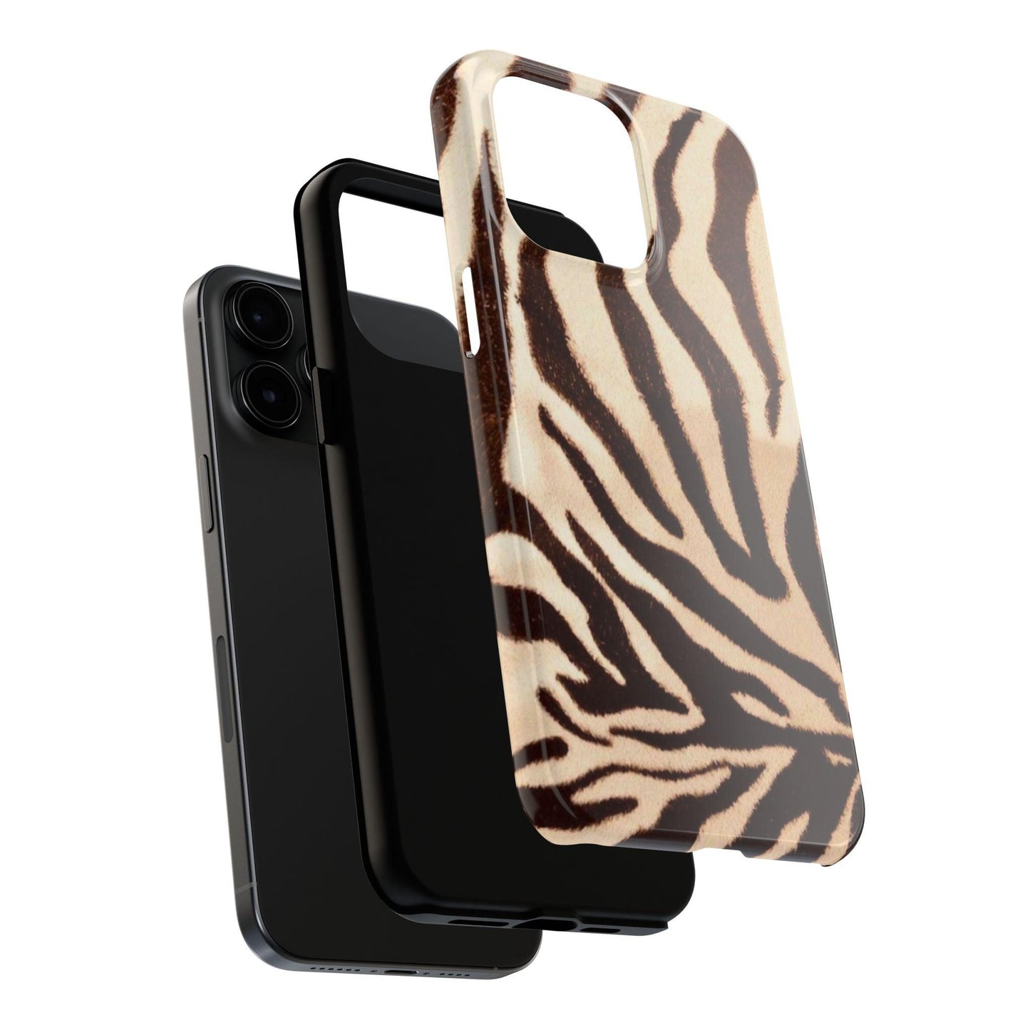 Taupe Twilights Stripe Tough iPhone Cases