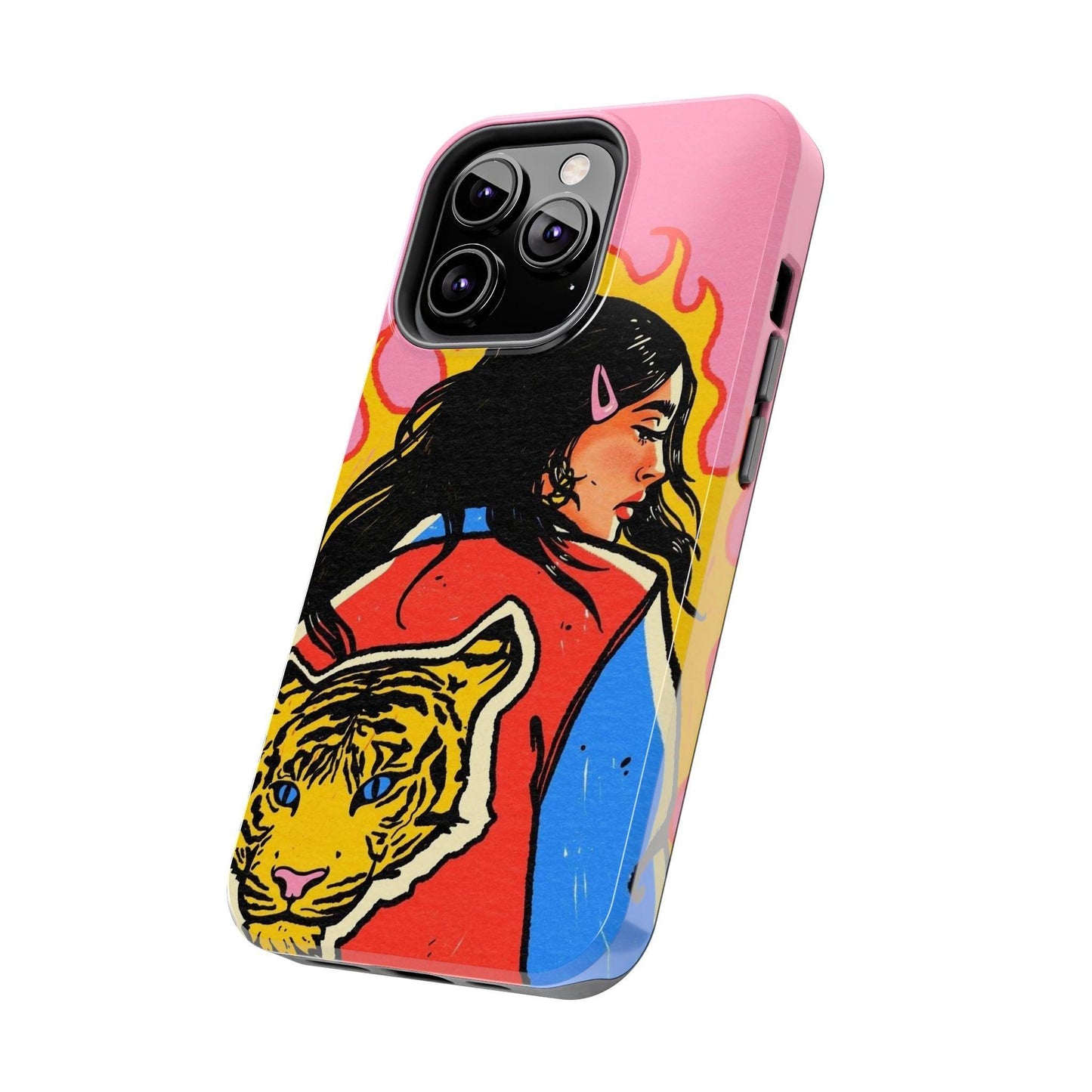 Fierce Femme Flames Tough iPhone Cases