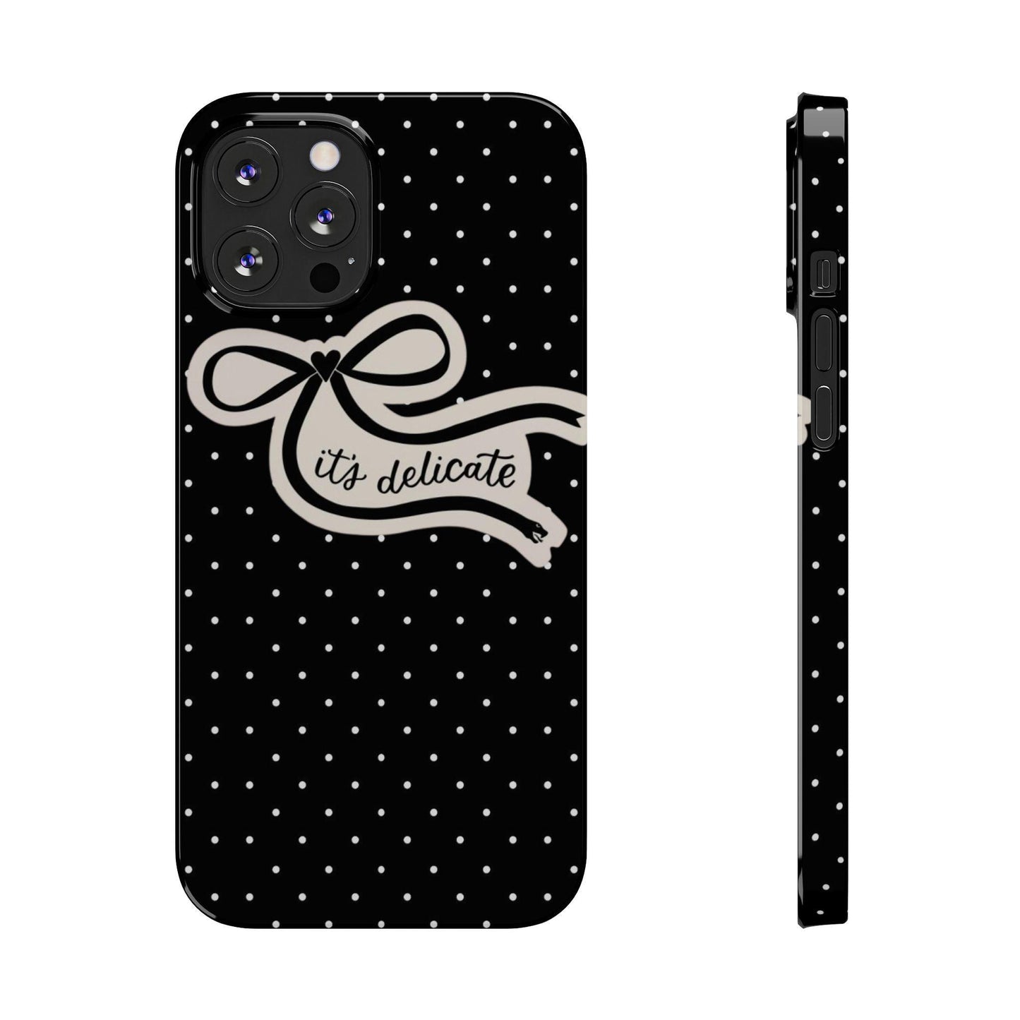 Polka Bow Elegance iPhone Cases