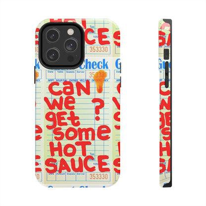 Funny Hot Sauce Guest Check Phone Case - Tough Protection for Foodies