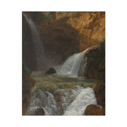 View of the Waterfalls at Tivoli 1788 by Jean Joseph Xavier Bidauld on a Matte Canvas Stretched 0.75