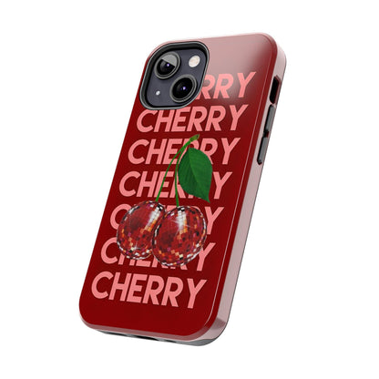 Cherries Disco Inspo iPhone Cases in Cherry Red