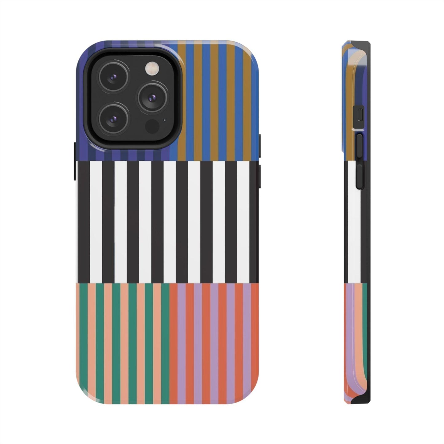 Striped Colorblock Symphony Tough iPhone Cases