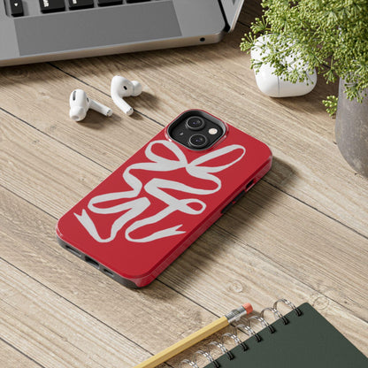 Bow Ribbon Red iPhone Cases