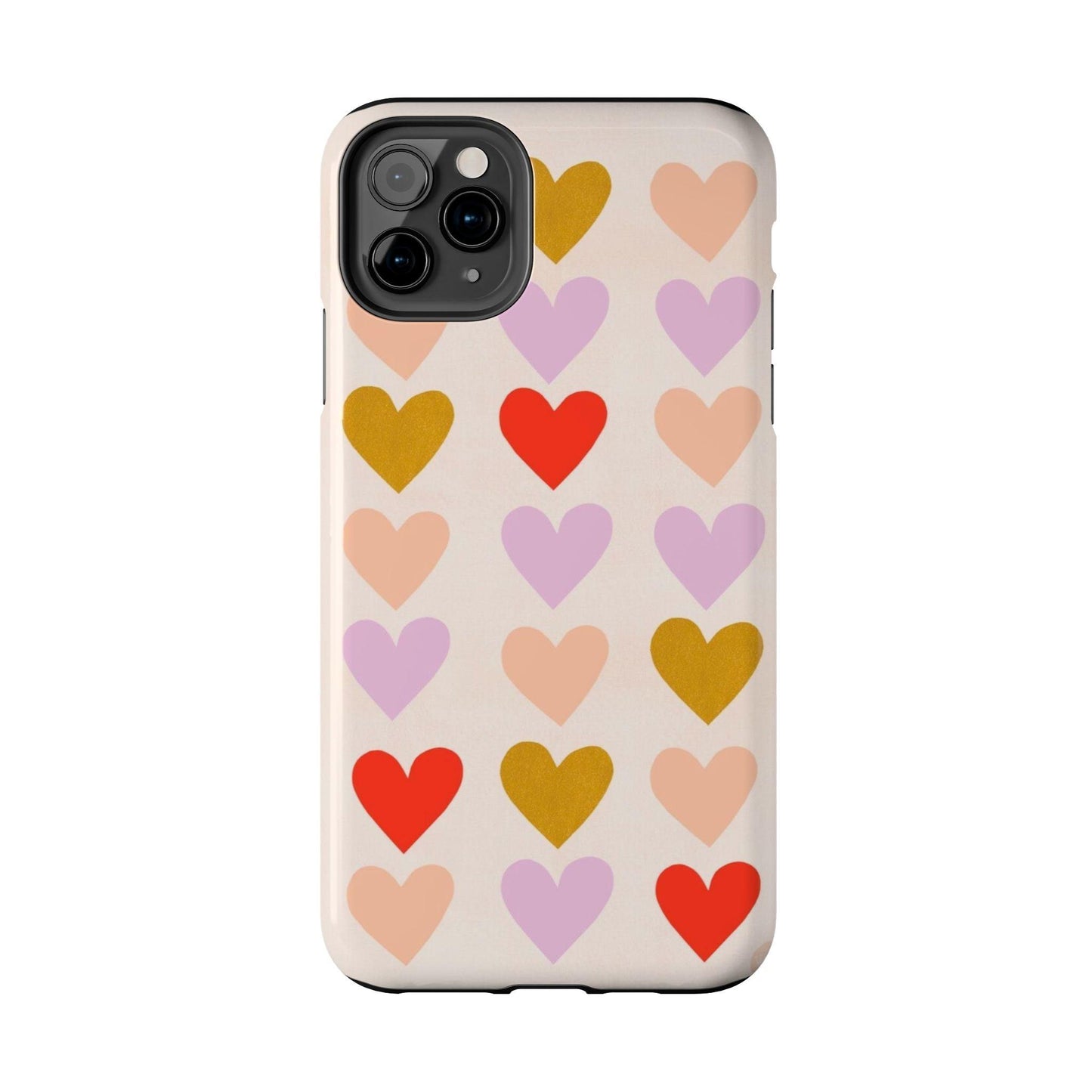 Cutesy Hearts Tough iPhone Cases