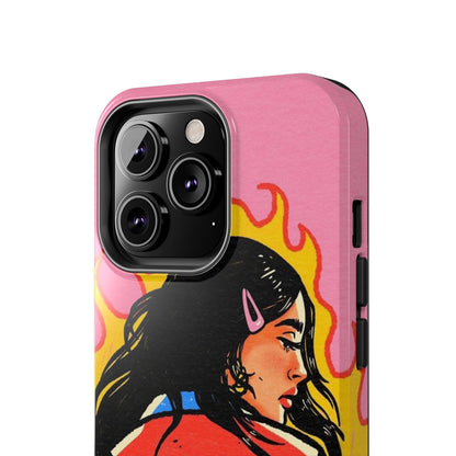 Fierce Femme Flames Tough iPhone Cases