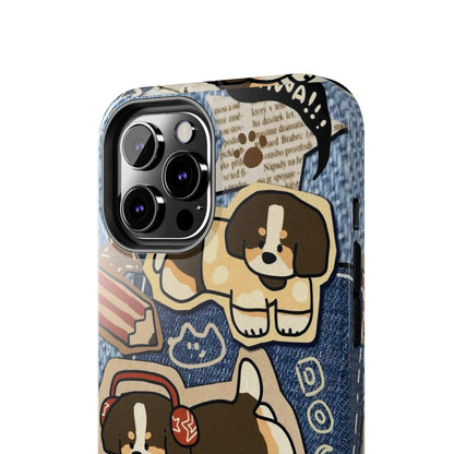 Puppy Pals Denim Vibes Tough iPhone Cases