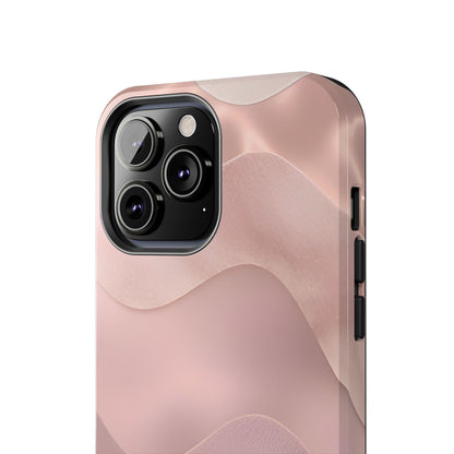 Blush Wave Satin Sandscape Tough iPhone Cases