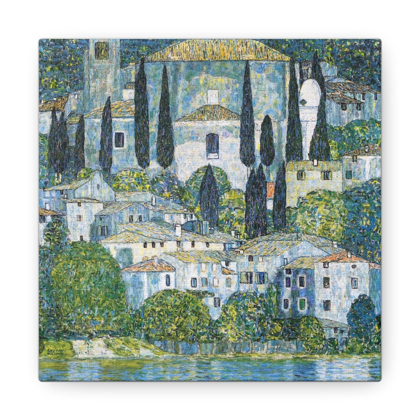 Gustav Klimt's Kirche in Cassone (1913) Canvas Gallery Wraps