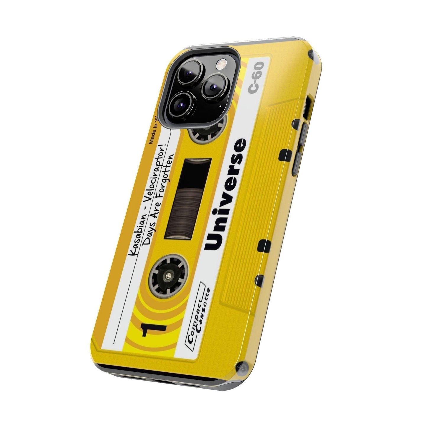 Retro Yellow Cassette Tape iPhone Cases