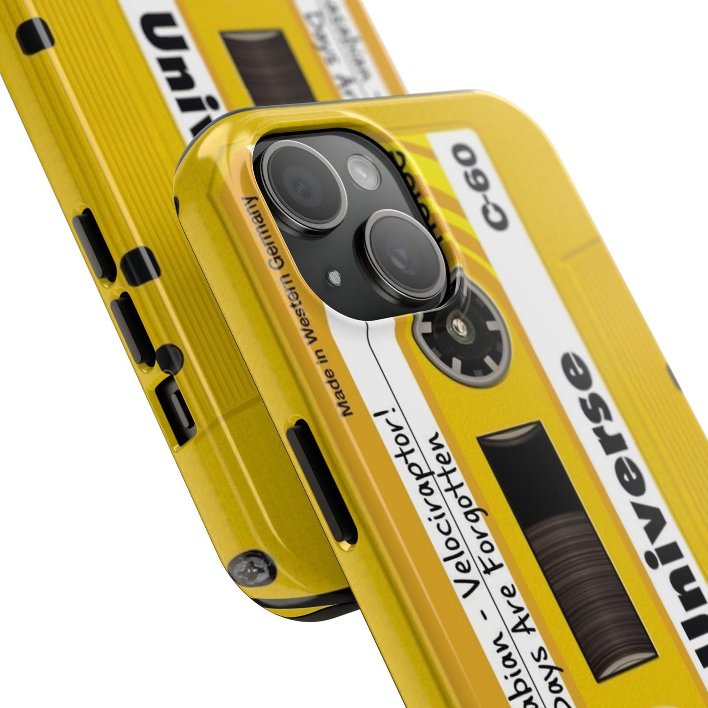 Retro Yellow Cassette Tape iPhone Cases