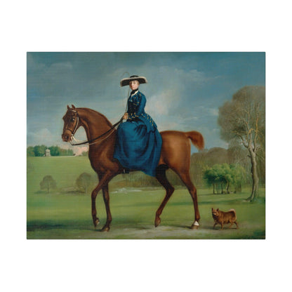 The Countess of Coningsby in the Costume of the Charlton Hunt (1760) painting by George Stubbs - Matte Canvas, Stretched, 0.75"